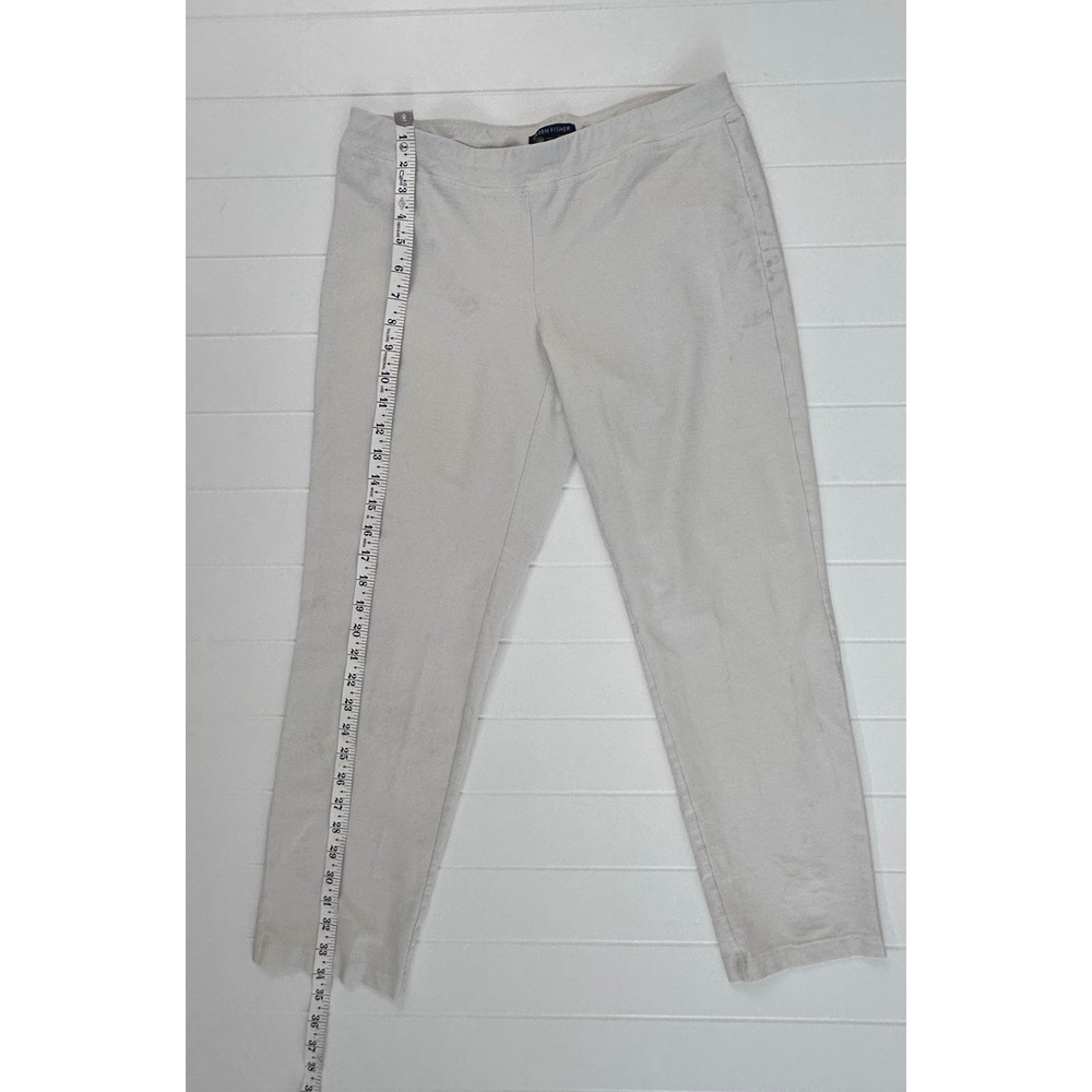 Eileen Fisher Washable Stretch Crepe Pull On Ankle Pants Ivory Womens Small - Picture 3 of 9